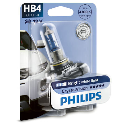 Philips Crystal Vision Car Bulbs - H1 H4 H7 H11 HB3 & HB4 Fittings