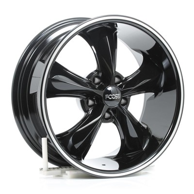 Foose Legend Series Black Wheels With Machined Lip F10418806145