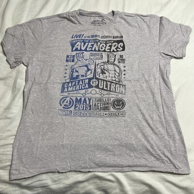 Marvel Collector Corps Avengers T Shirt captain america vs Ultron Mens Size 3xl