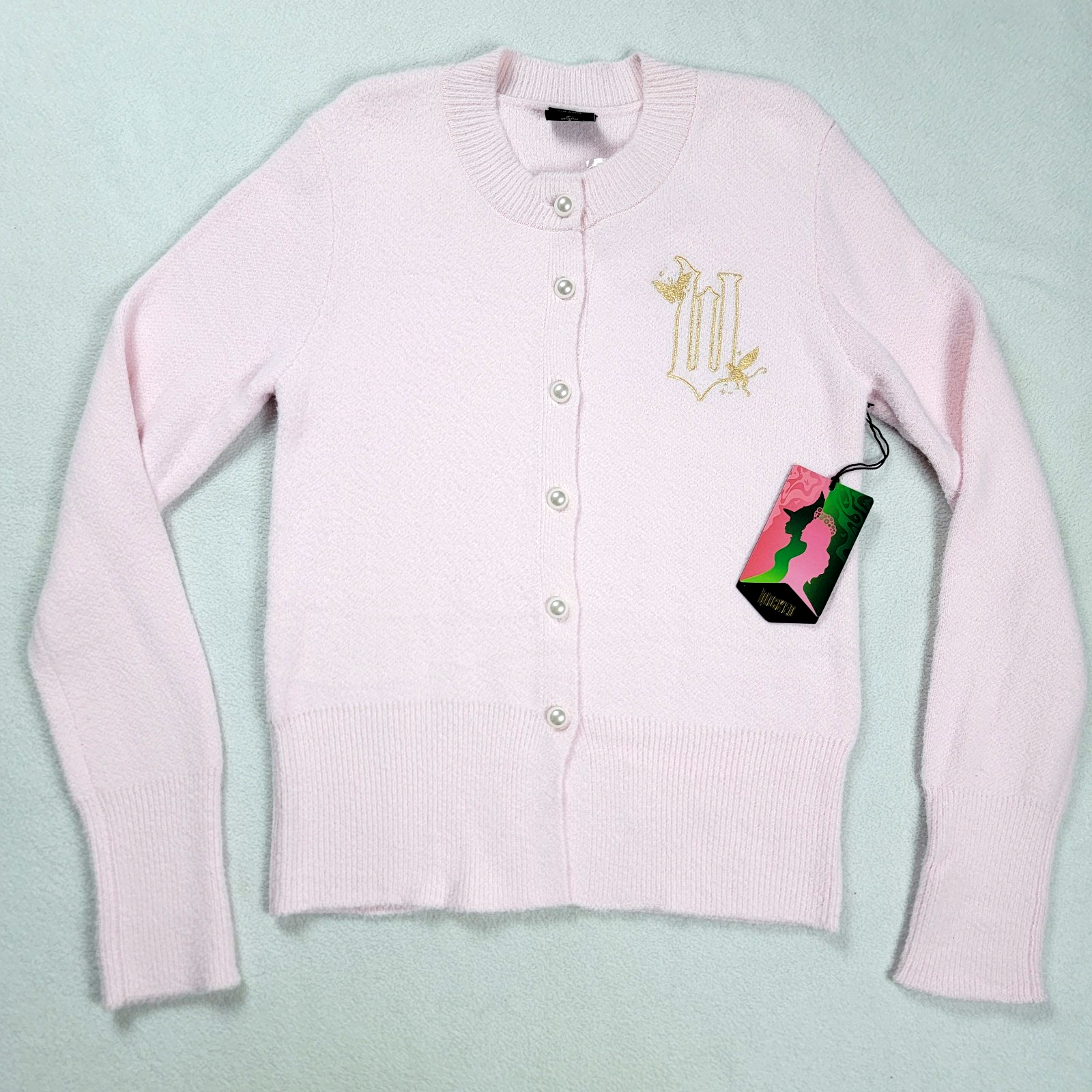 Wicked Cardigan Sweater Women's Size Medium Pink Crewneck Target