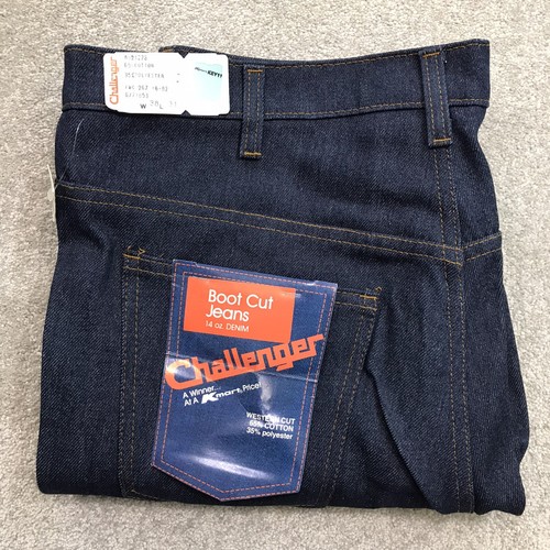 Men's 38x31 Raw Denim Dark Wash Western 80s