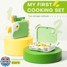 Toddler Cooking Set with Storage Box-Kids Kitchen Set,Safe PP Material Montessori Kitchen Tools for Real Cooking,Dishwasher Safe,Fun Bird-Shaped Organizer Toddler Knife Set