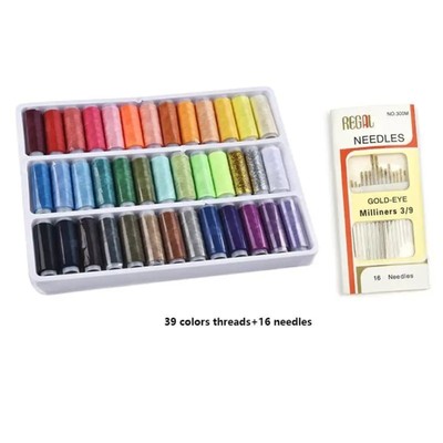 39PCS/Set Assorted Colorful Polyester Sewing Thread Spools