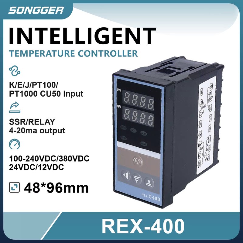REX-C400 PID Temperature Controller Digital Thermostat with SSR Relay Output and