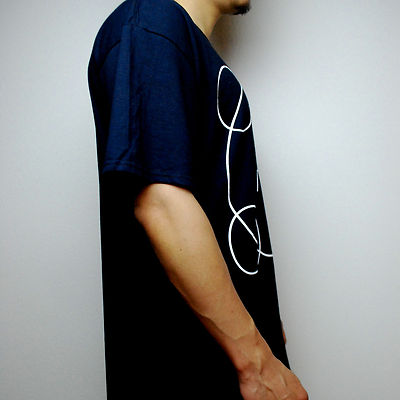 SA106 Mens Chaos Minimal Typography Art Clean Graphic Black Tee Shirt