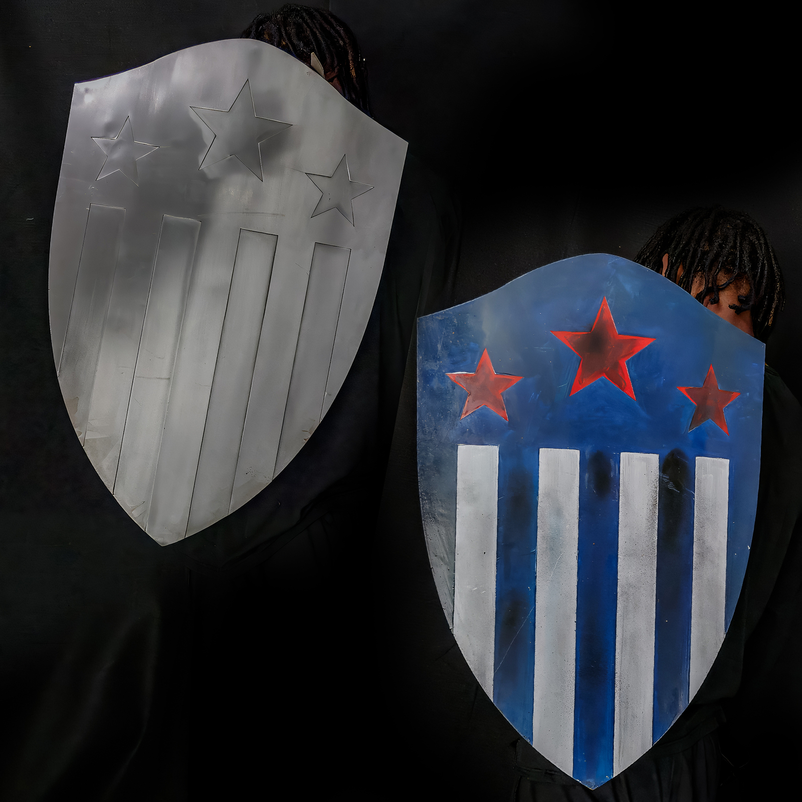Medieval Heater Shield Mild Steel Superhero Style Replica Role Play Larp Armor
