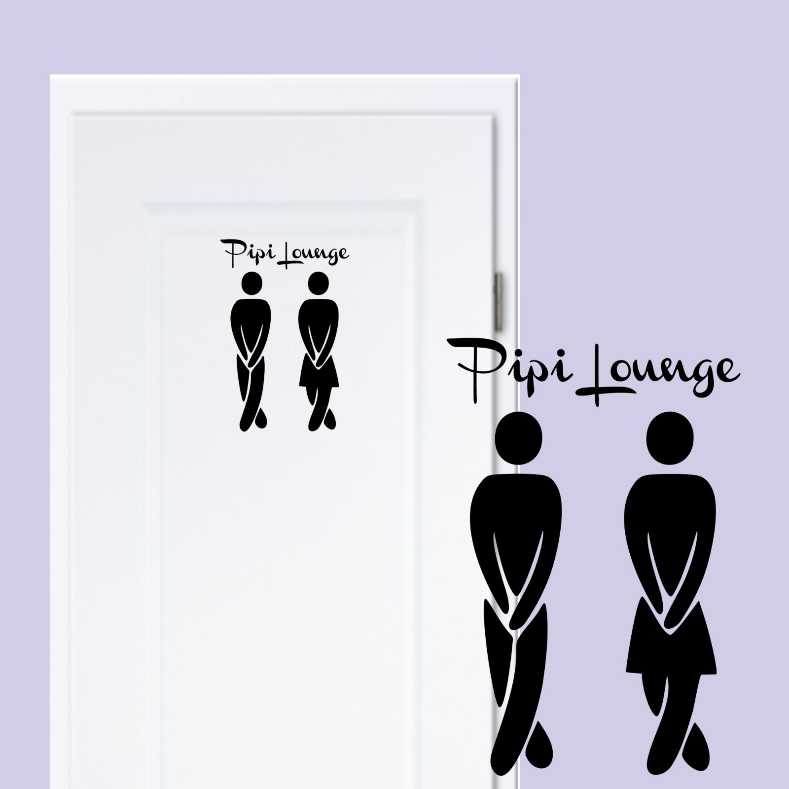 Pipi Lounge Aufkleber WC Badezimmer Toiletten sticker