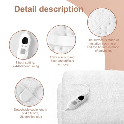 Massage Table Warmer Heating Pad Professional SPA Massage Bed Warmer with 5 H...