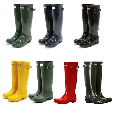 レインシューズ HUNTER MEN ORIGINAL SIDE ADJUSTABLE TALE RAIN BOOTS DARK OLI Hunter Original Tall Side Adjustable Boot Dark Olive at
