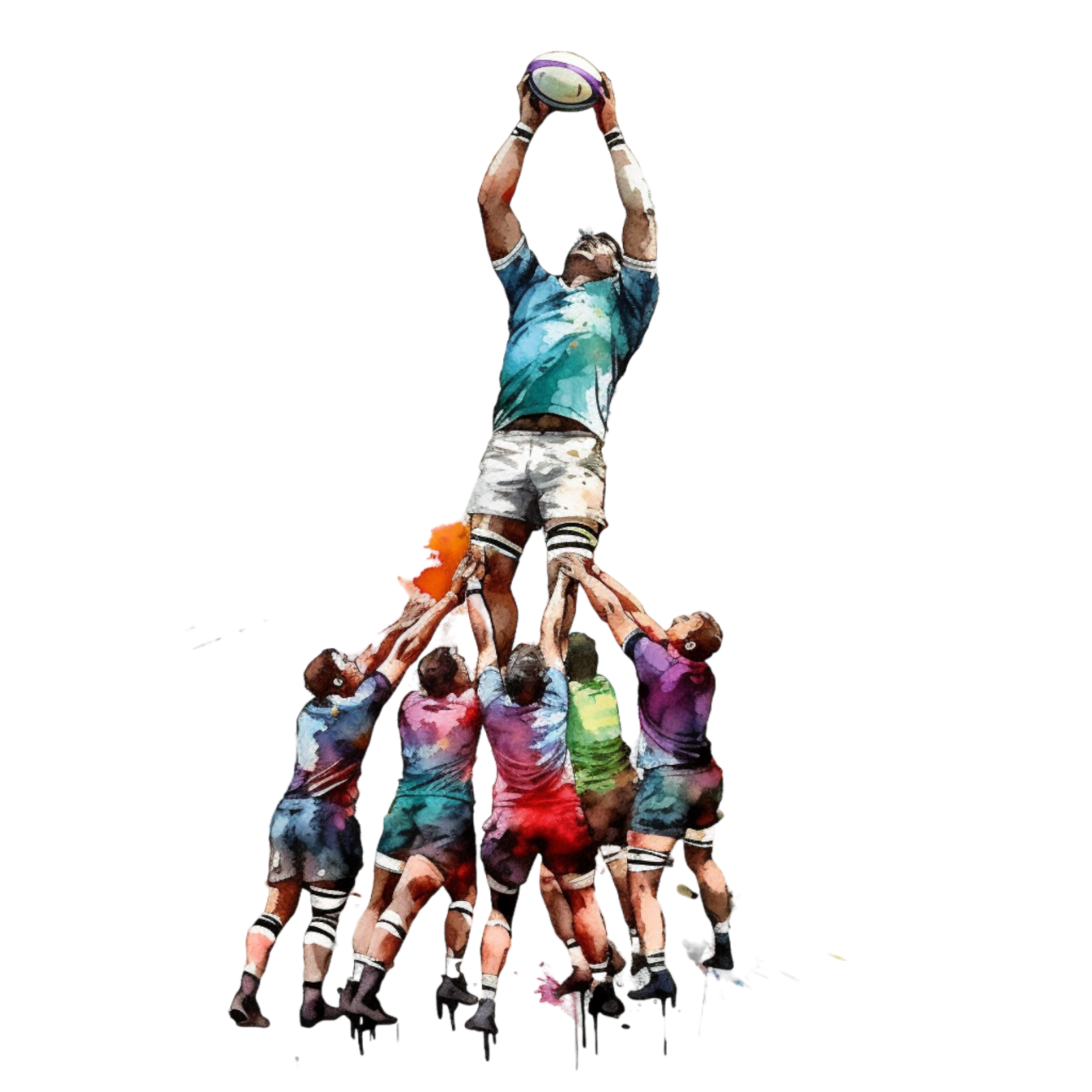 Rugby Sport Self Adhesive Vinyl Sticker