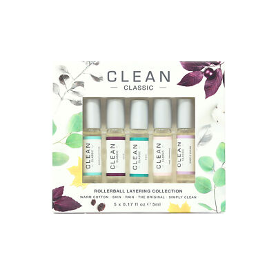 Clean Classic Rollerball Layering Gift Set Collection 5 Piece, NEW IN BOX!