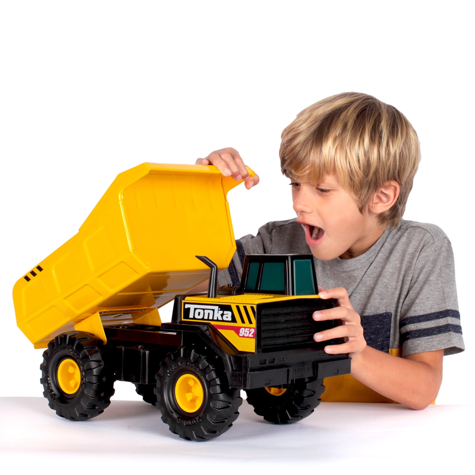 Tonka Steel Classics Mighty Dump Truck, Toy Real Yellow