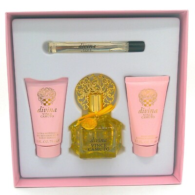 Vince Camuto DIVINA 4 pc Gift Set: EDP, Body Lotion, Bath and Shower Gel , New!