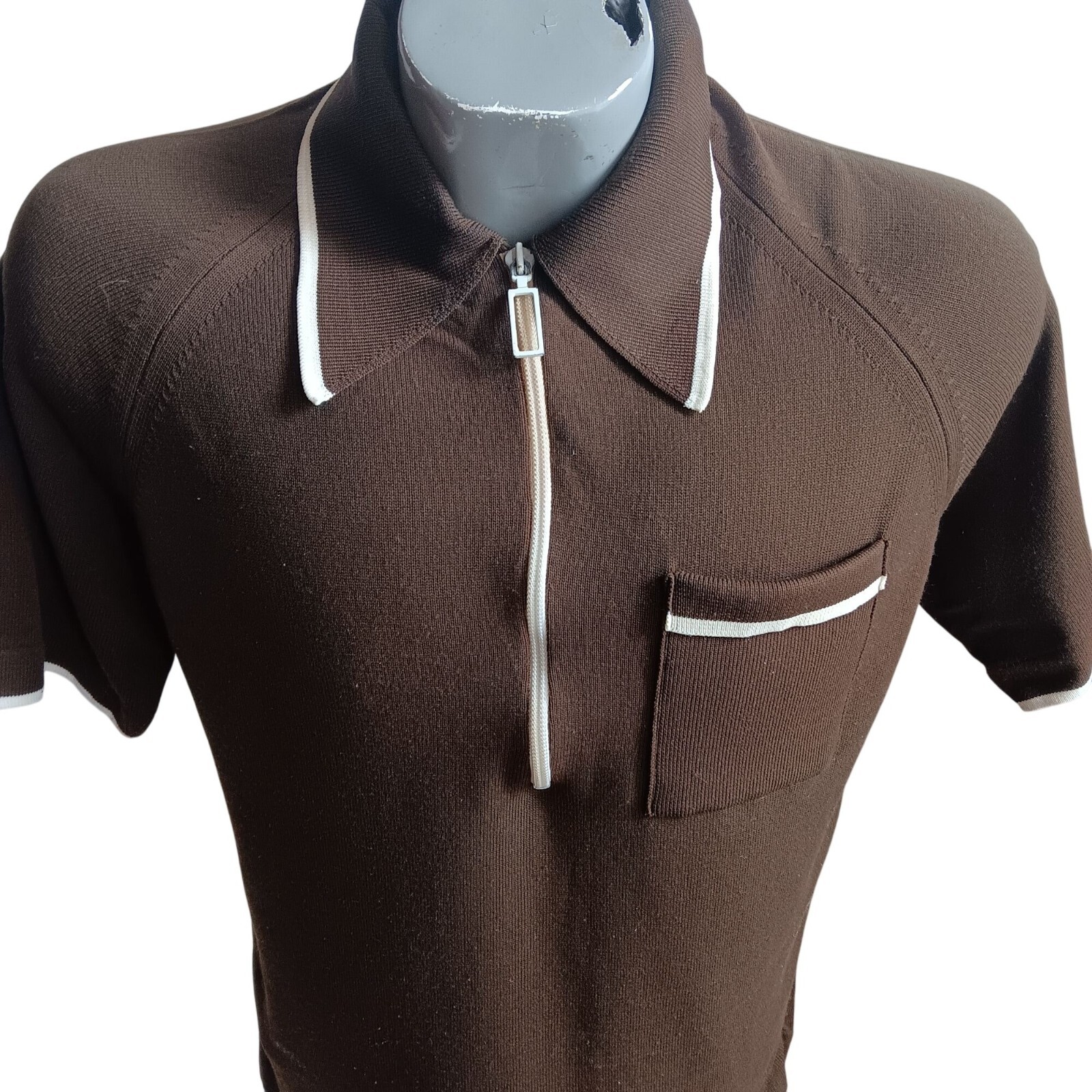 Medium Vintage Puritan Ban-Lon Shirt 1960's 70s Polo Shirt