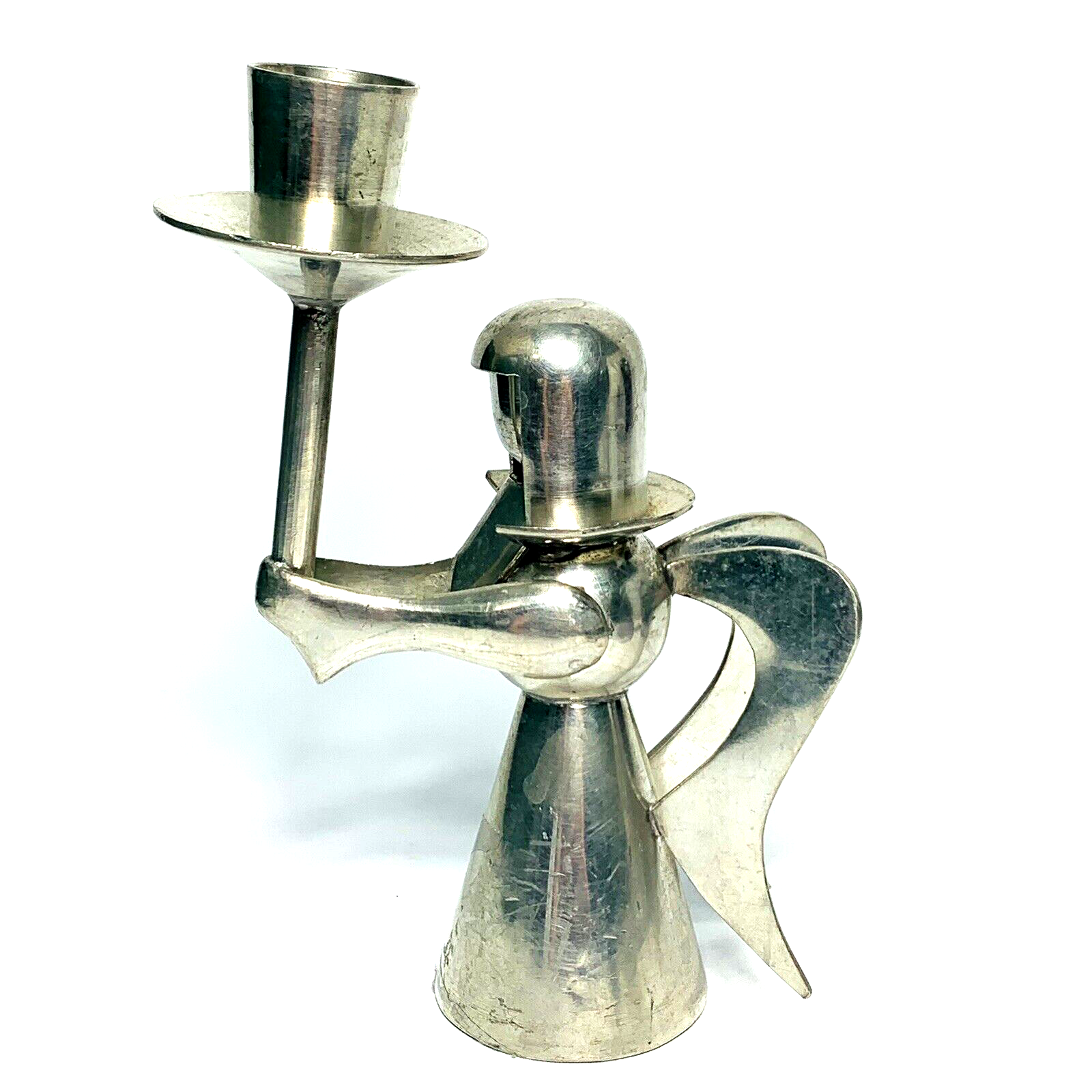 S Candlestick Hammered Tin Banka Christmas 7.25