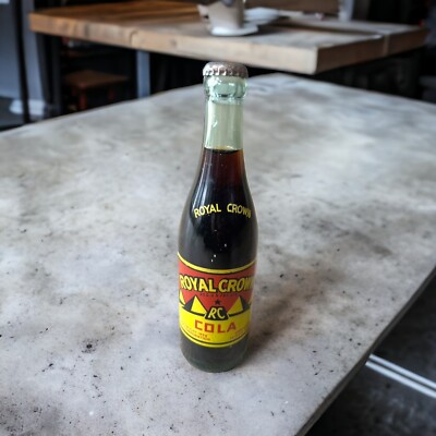 Full 12 Oz. 1930 s Royal Crown Cola Soda Bottle, Augusta GA.