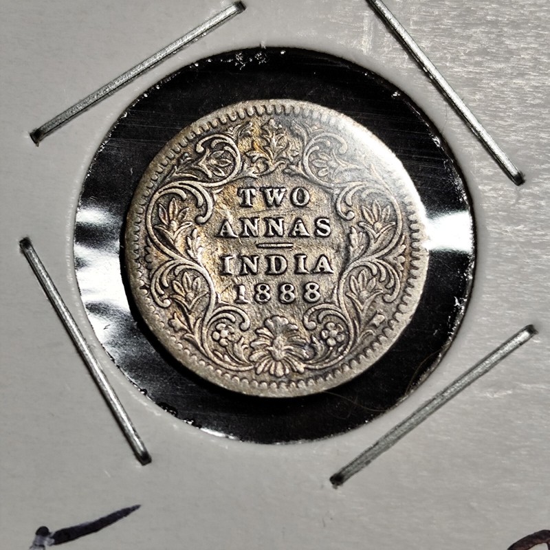 Piece 2 Annas Argent 1888 Inde  Ref01227