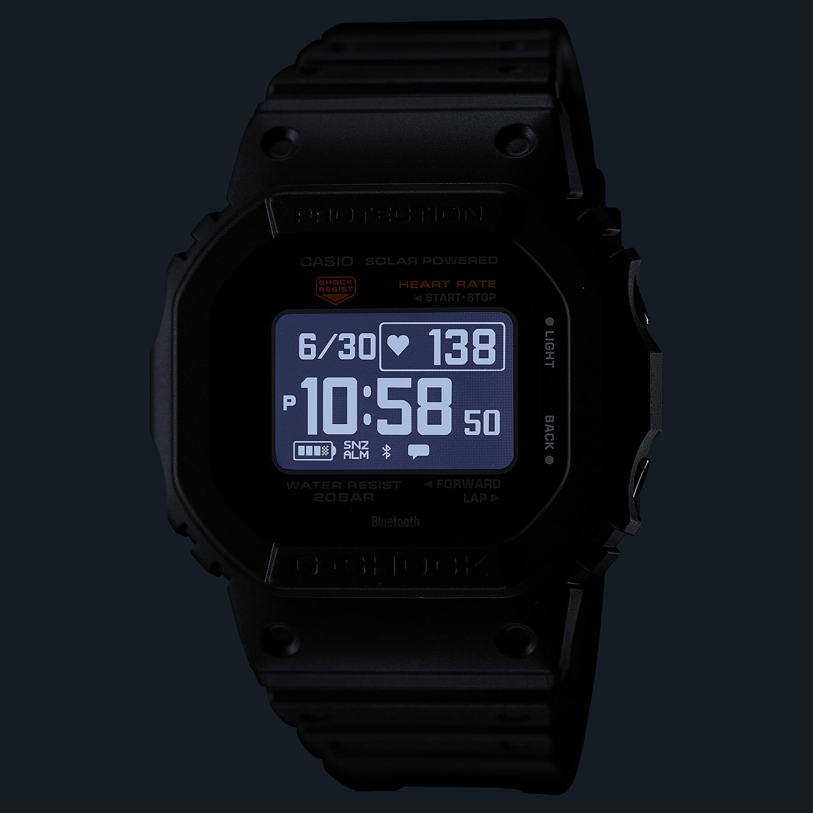 Pre-owned Casio Psl  G-shock Dw-h5600-1jr G-squad Bluetooth Gps Solar Usb Charging Watch