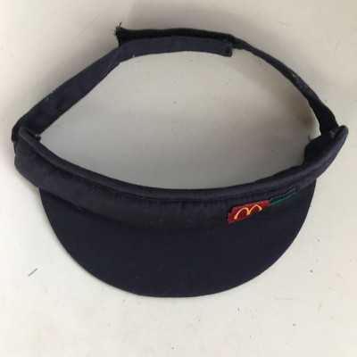 Mcdonalds Kids Navy Blue Visor Hat Replacement Drive Thru Worker Toy Adjustable