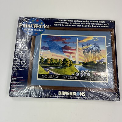 NEW Dimensions Paint By Number Paint Works Freedoms Reason 91085 Patriotic