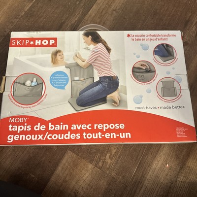 Skip Hop Grey Baby Moby Bath All-In-One Slip Pocket Elbow Saver & Kneeler NEW