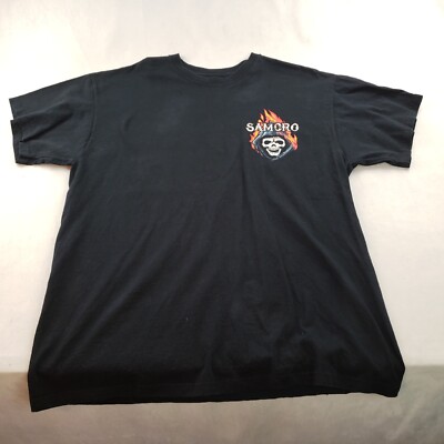 SAMCRO Sons of Anarchy T Shirt 2 Sided Fear The Reaper Skull Flames Men XL Heavy