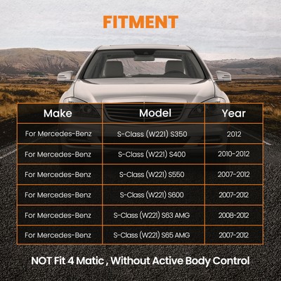 Air Suspension Shock Strut Front Left + Right For Mercedes W221 S550 2213204913