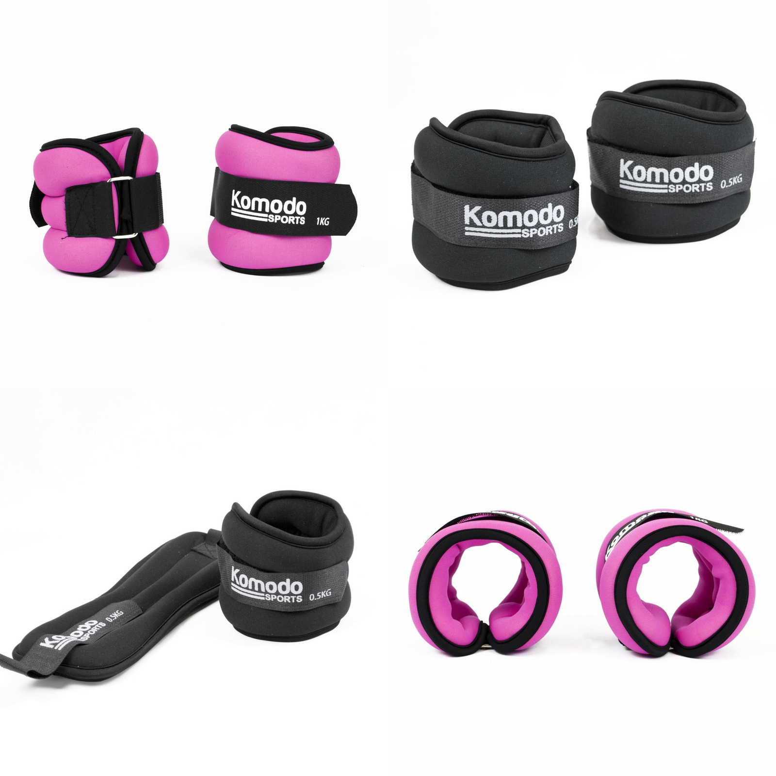 Komodo Ankle Wrist Leg Weights Straps Training Exercise Fitness Running Yoga Gym