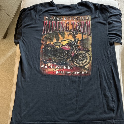 Jimmy Buffett Margaritaville Riding Team My Old Red Bike Gets Me Around Black L