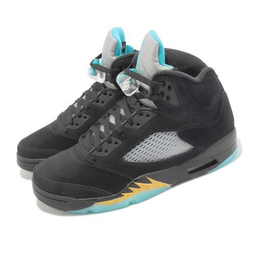 

Nike Air Jordan 5 Retro Aqua Black Men AJ5 Casual Lifestyle Shoes DD0587-047, Черный, Air Jordan 5 Retro