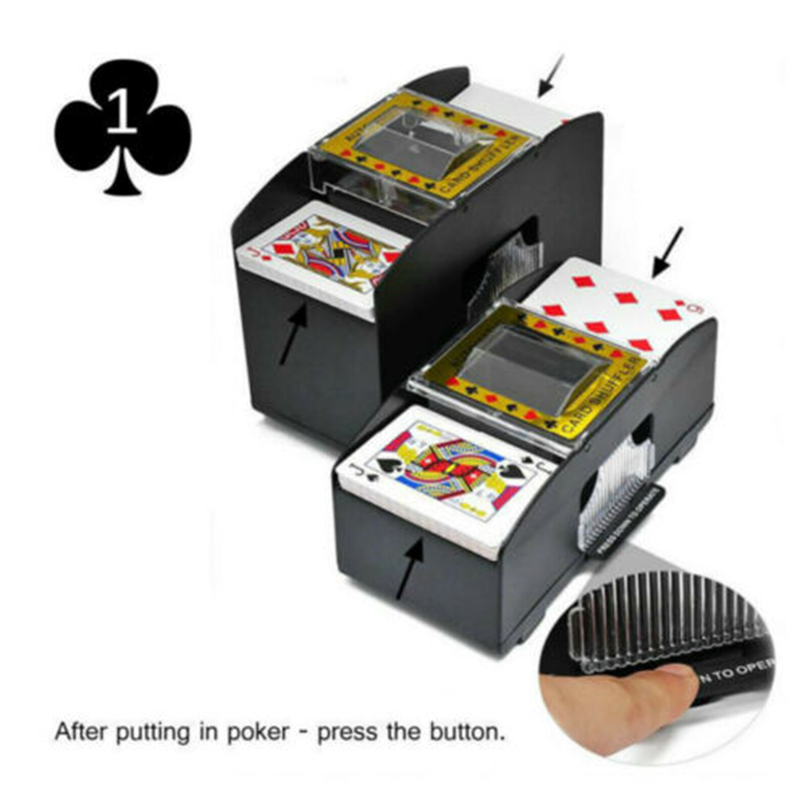 Automatic 2 Deck Playing Card Shuffler For Casino Poker Cards Shuffle