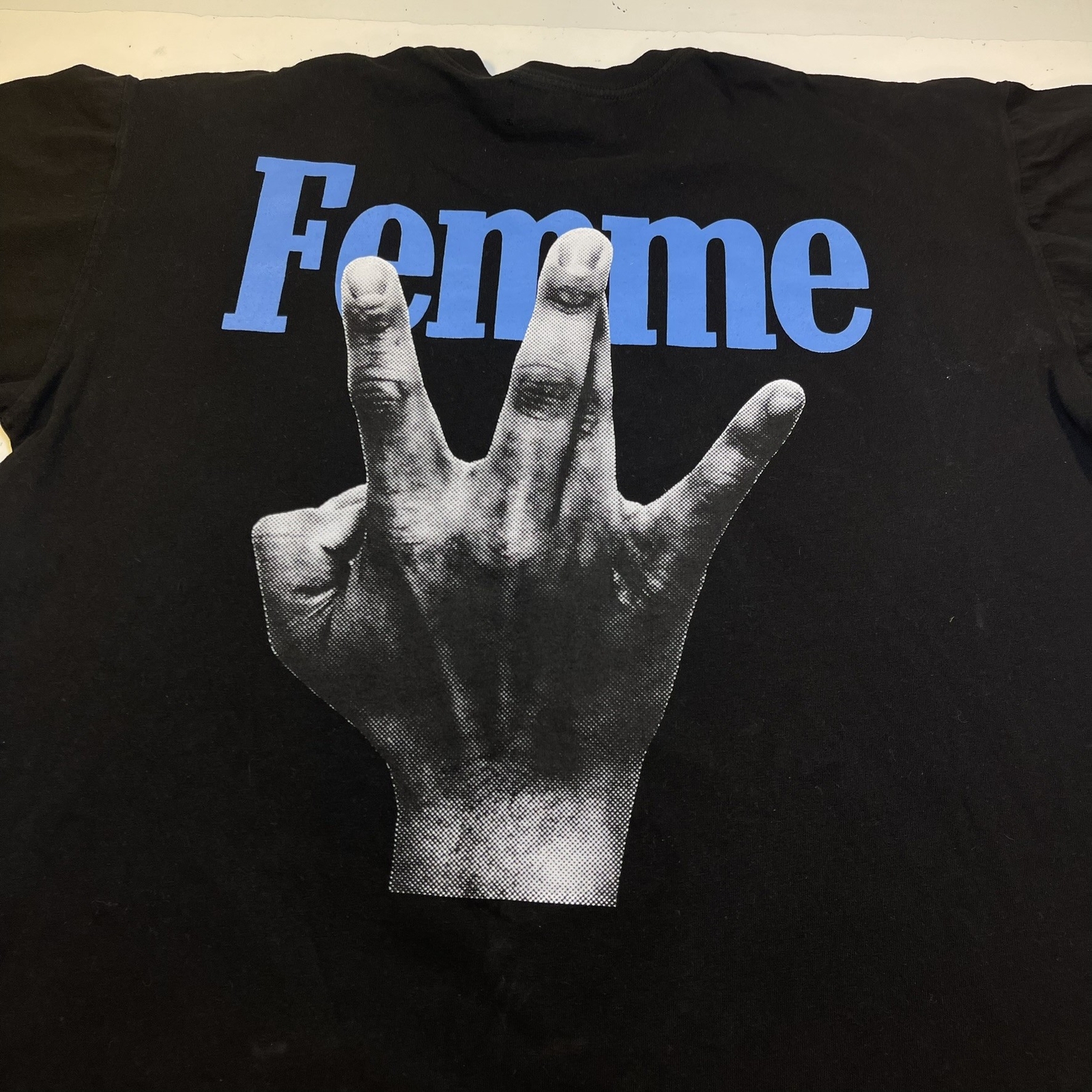 HOMME + FEMME Twisted Fingers TEE T SHIRT Sz Mens XL Black