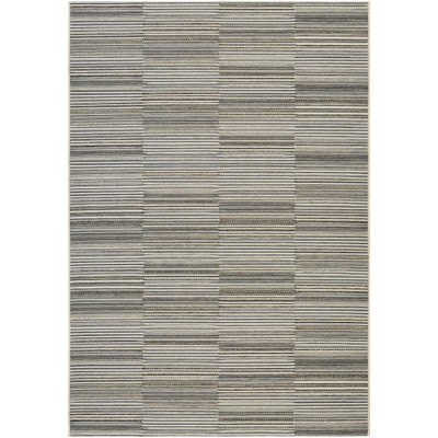 Vector Kennedy Indoor/ Outdoor Area Rug Black/Gold 3'11'' x 5'6''
