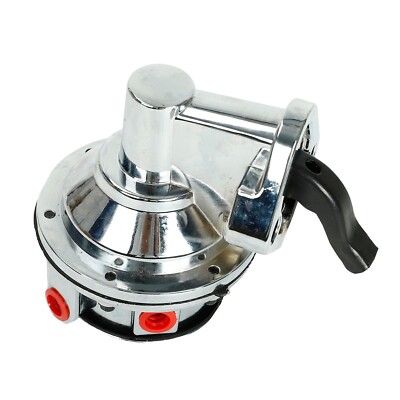 For SBC Chevy HV Replacement Chrome Mechanical Fuel Pump 305 350