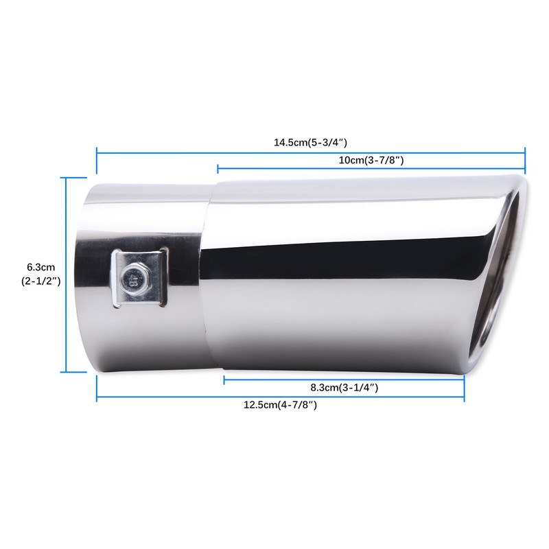 Car Chrome Stainless Steel Rear Exhaust Pipe Tail Muffler Tip For Toyota Camry