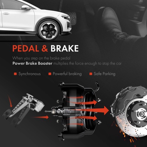 Vacuum Power Brake Booster for Ford F-250 F-350 F-550 Super Duty 99-04 Excursion