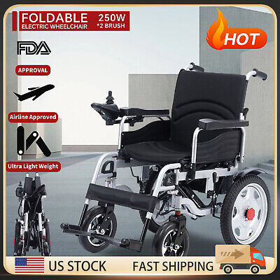 500W Electric Wheelchair Folding All Terrain Heavy Duty Portable Wheelchair nemA