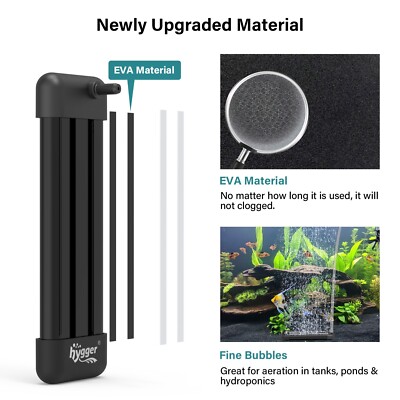 hygger Fish Tank Air Stone Bubbler Aquarium Air Bubbler Aquarium Bubble Maker