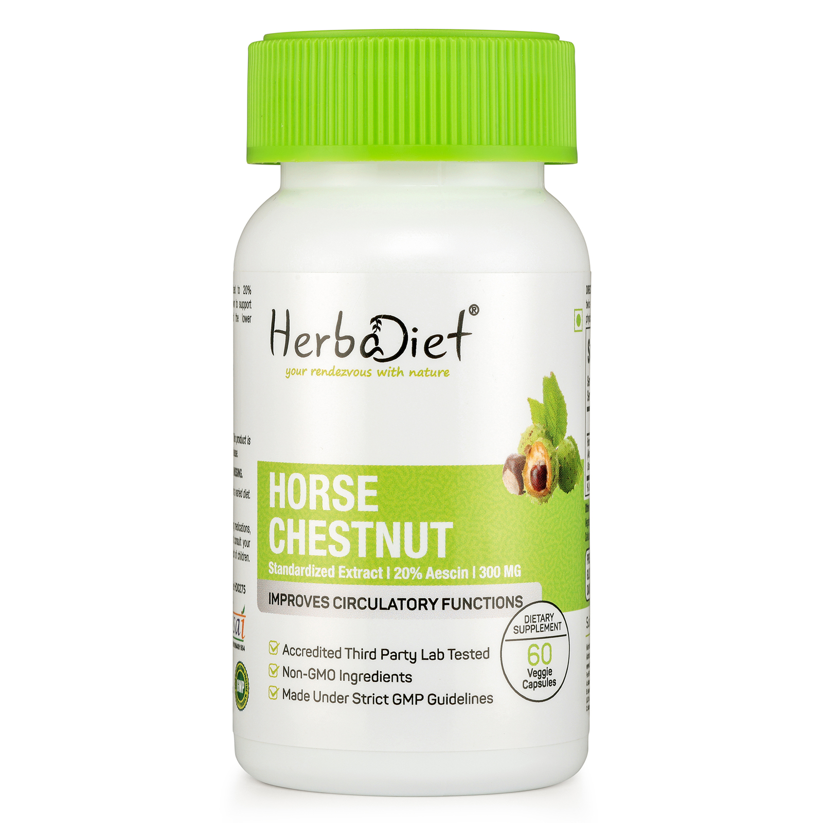 Horse Chestnut Extract 20% Aescin 300mg300 Capsules Circulatory Varicose Support