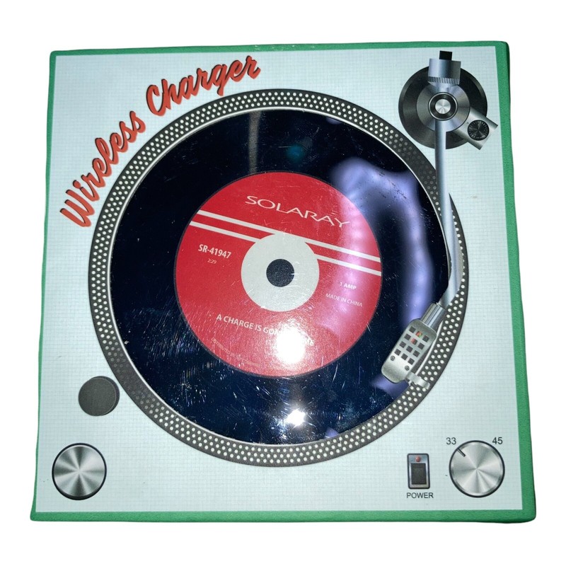 CHARGER Wireless Turntable Record Player Style and Look For Smart Phones Solaray