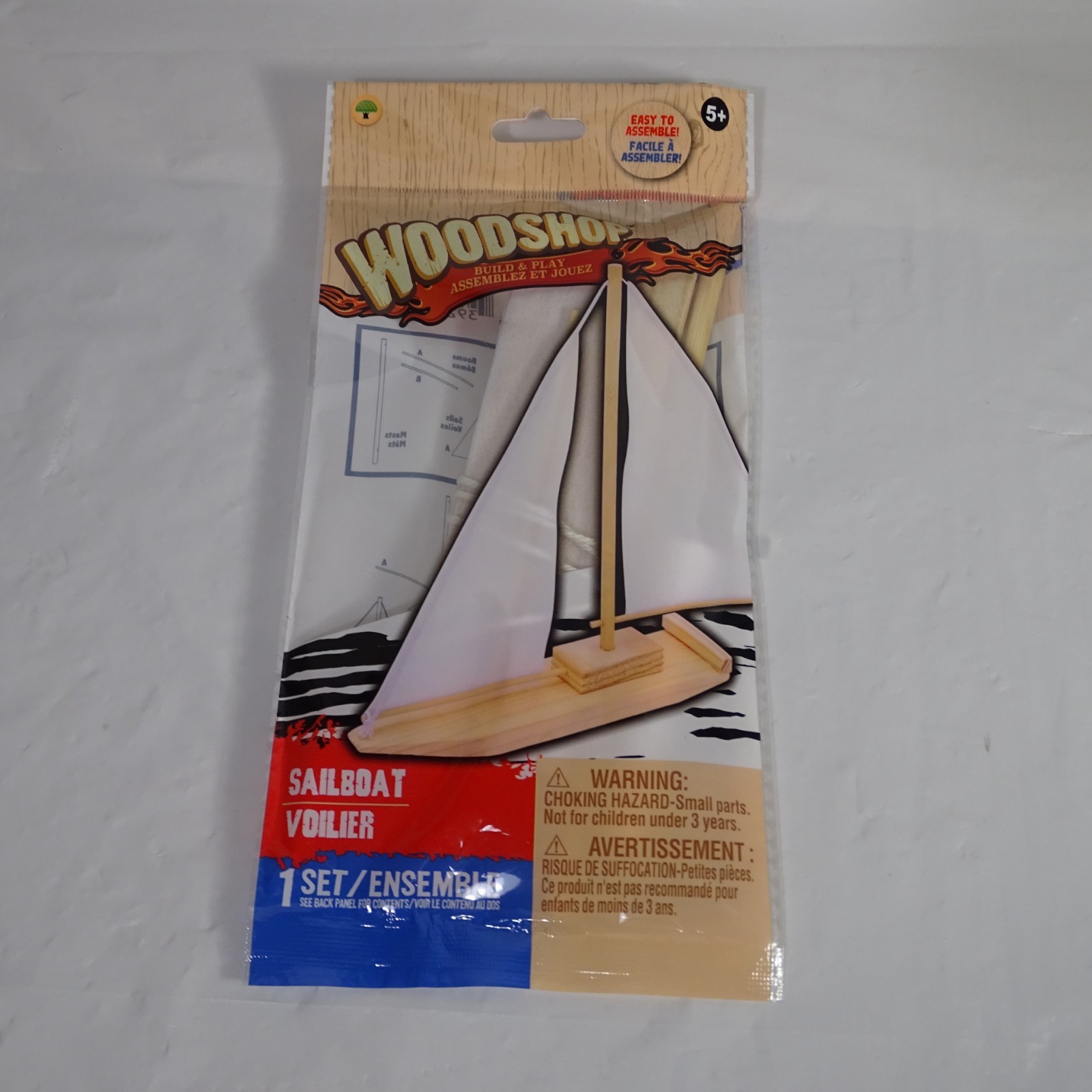 Lot of 4 Woodshop DIY Model Build Play Kit Sailboat Race Car Plane Helicopter