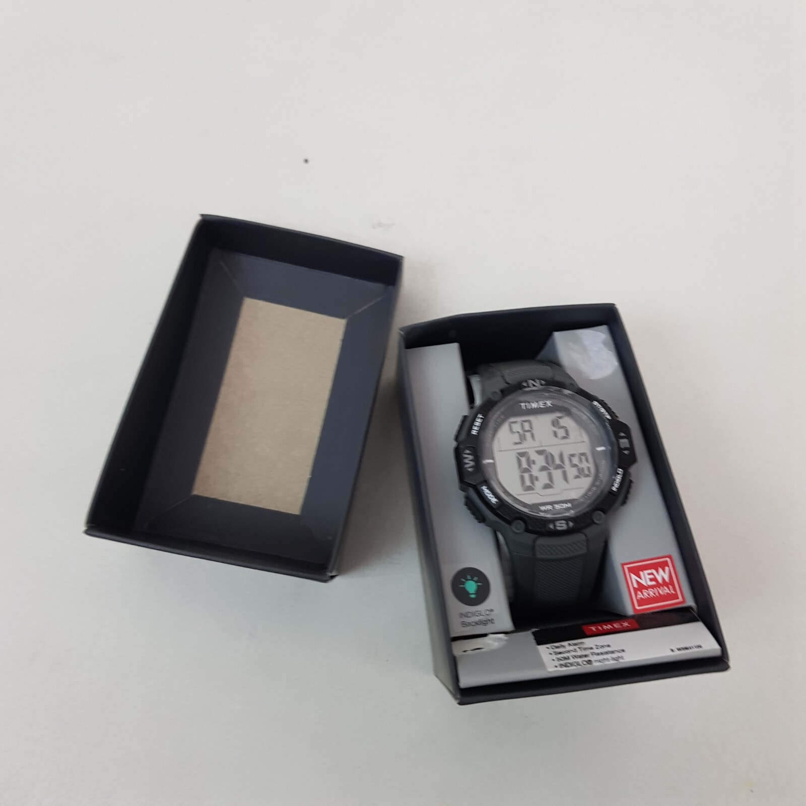 Pre-owned Timex Tw5m41100, Men's Digital Watch, Indiglo, Alarm, Stopwatch