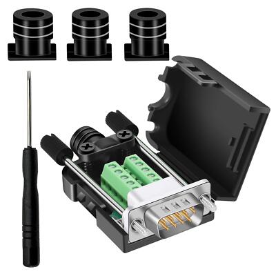 Dbilida DB9 Solderless Connector Male DB9 Breakout Connector RS232 D-SUB Seri...