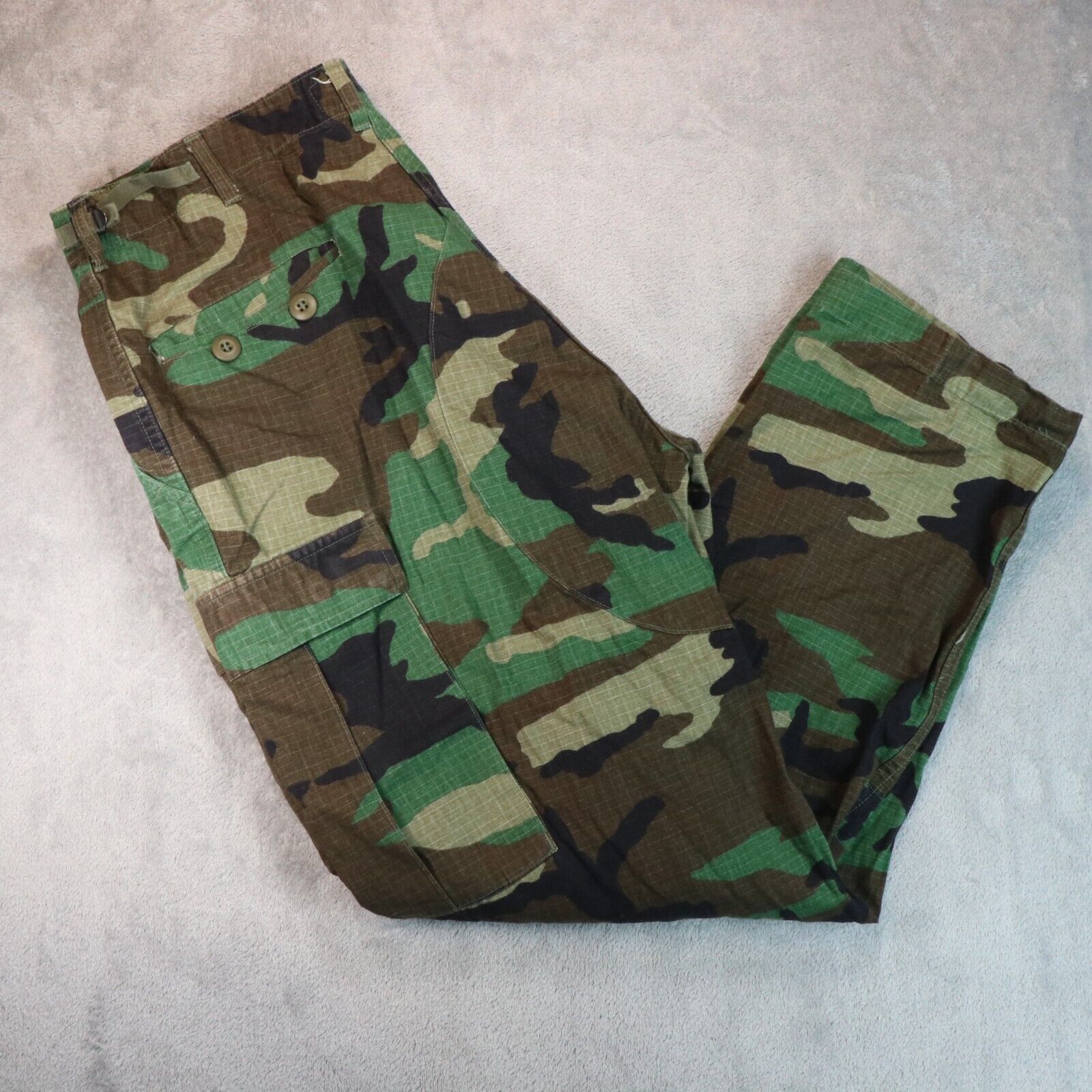 United States Army Camouflage Combat Trousers Large Reg NSN 8415
