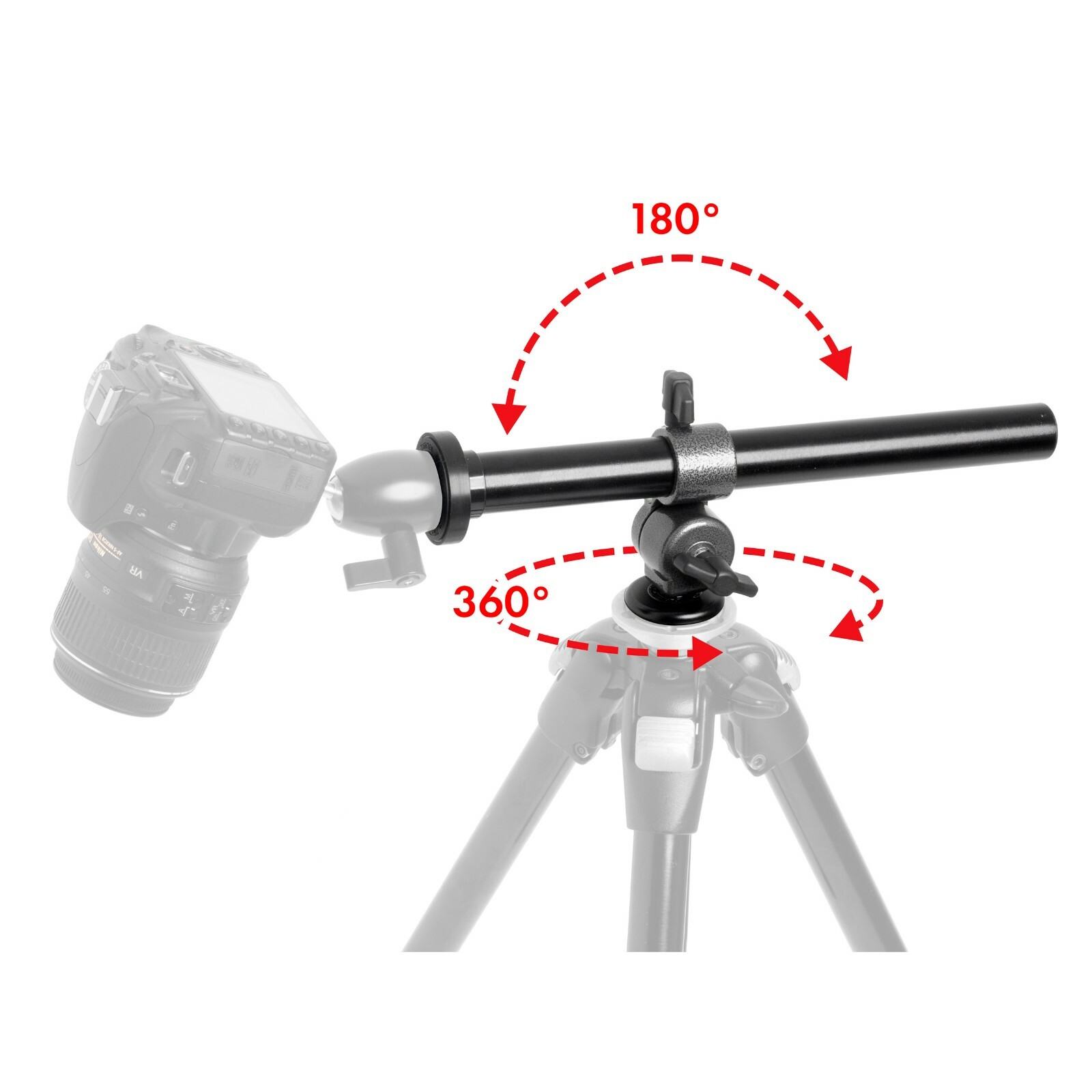 Tripod Boom Arm Video Boom Overhead Shooting Camera 360° Top Down