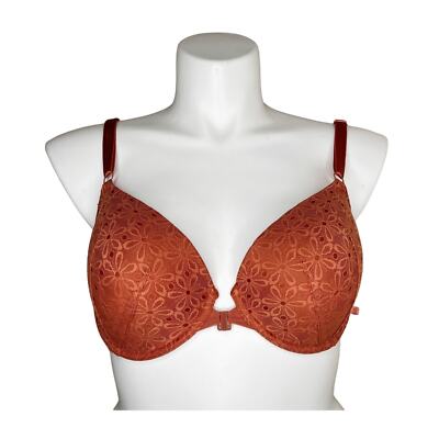 VICTORIA S SECRET Rust Colored Lace Lined Demi Bra Size 38D