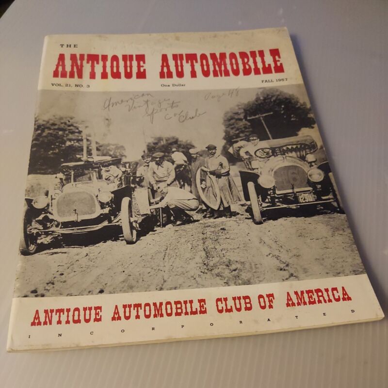 1957 Fall, Antique Automobile Official Magazine Of The Antique Automobile