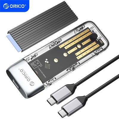 ORICO M.2 NVME SATA SSD Enclosure USB 3.2 Gen 2 10Gbps for M/B+M Key SSD UP 4TB