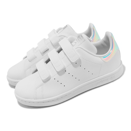 adidas Originals Stan Smith CF C White Silver Kids Повседневная обувь для дошкольников FX7539