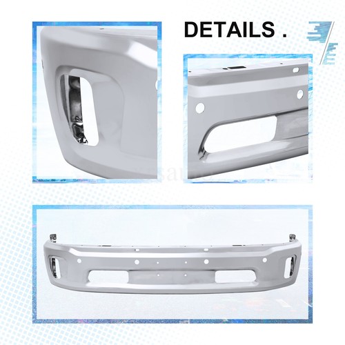 Steel Front Bumper Cover Lower Bottom Bar For 2014-2018 Ram 1500 W/Fog Hole